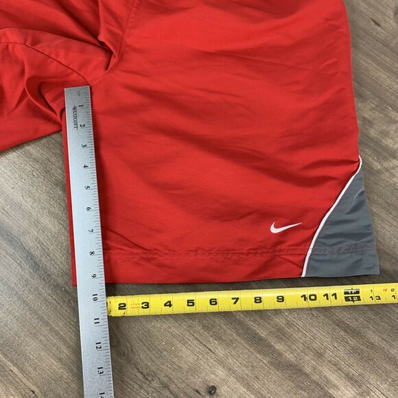 Nike Mens Red Basketball Shorts Size Large W32 Drawstring Athletic Elastic Waist - Picture 4 of 9